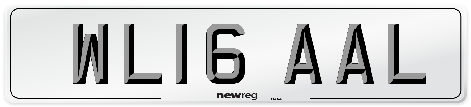 WL16 AAL Number Plate from New Reg